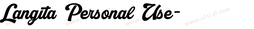 Langita Personal Use字体转换